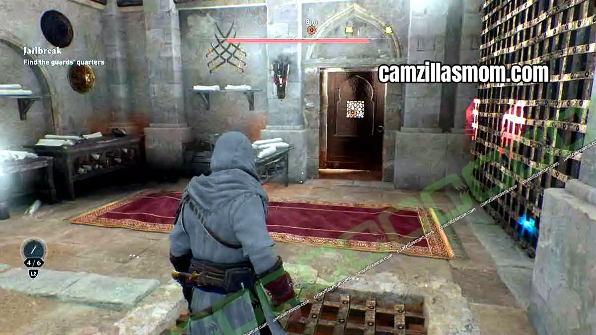 15-guards-room-ali-ibn-muhammad-investigation-assassins-creed-mirage Door to the guards quarters in the Damascus Gate Prison in the Jailbreak mission in Assassins Creed Mirage › camzillasmom.com