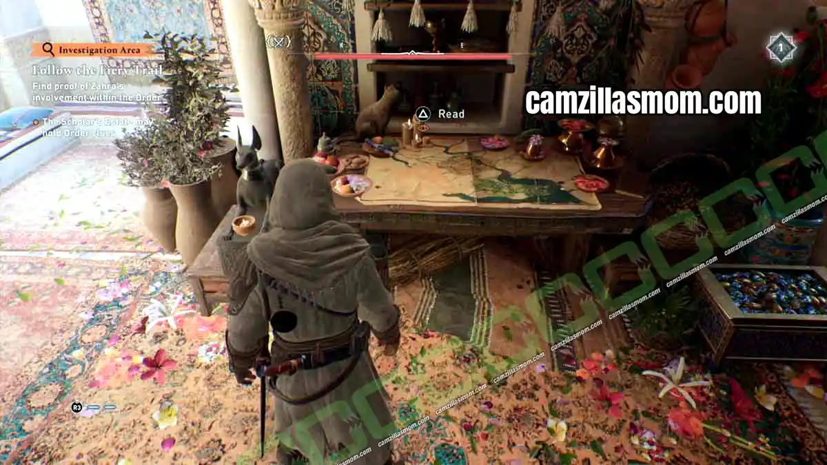 18-paper-al-zarik-the-book-burner-investigation-assassins-creed-mirage Paper on the ground floor table of the Scholars Estate in Assassins Creed Mirage › camzillasmom.com