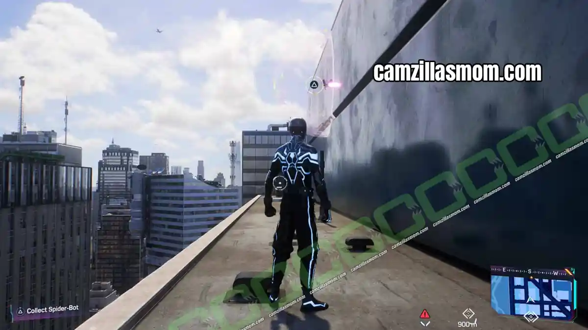 2-spider-bots-location-upper-west-side-marvels-spider-man-2 Dusk Spider-Bot on the eastern wall of the tallest building in the southeast of the Upper West Side in Spider-Man 2 › camzillasmom.com