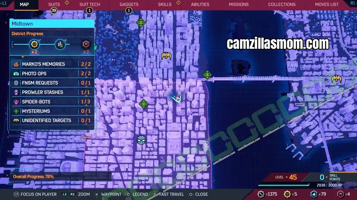 2-spider-bots-map-midtown-marvels-spider-man-2 › camzillasmom.com