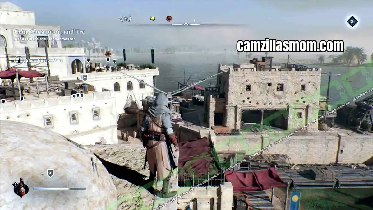 20-access-point-harbormaster-investigation-assassins-creed-mirage Hole in the outer wall of the Harbor Camp as access point to the Harbormaster in Assassins Creed Mirage › camzillasmom.com