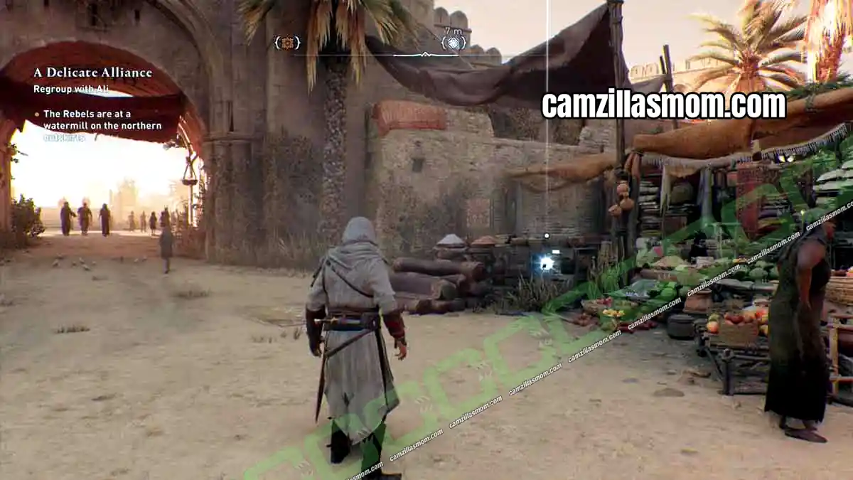 20-historical-site-harbiyah-collectibles-assassins-creed-mirage Emporium of the World Historical Site orb in front of the Qutrabbul Gate in Harbiyah in Assassins Creed Mirage › camzillasmom.com