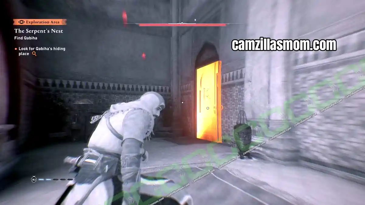 28-orange-door-al-bahamut-head-of-the-order-investigation-assassins-creed-mirage Orange glowing barred door downstairs in the palace in Assassins Creed Mirage › camzillasmom.com