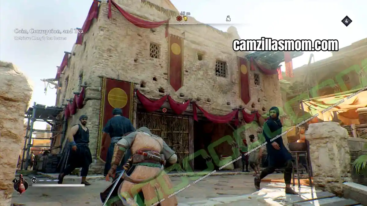 3-an-old-friend-harbormaster-investigation-assassins-creed-mirage Guarded warehouse with Kongs tea leaves near his stall in Assassins Creed Mirage › camzillasmom.com