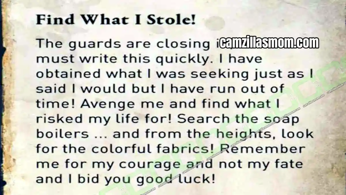 3-enigma-find-what-i-stole-harbiyah-collectibles-assassins-creed-mirage Find What I Stole Enigma text in the inventory in Assassins Creed Mirage › camzillasmom.com