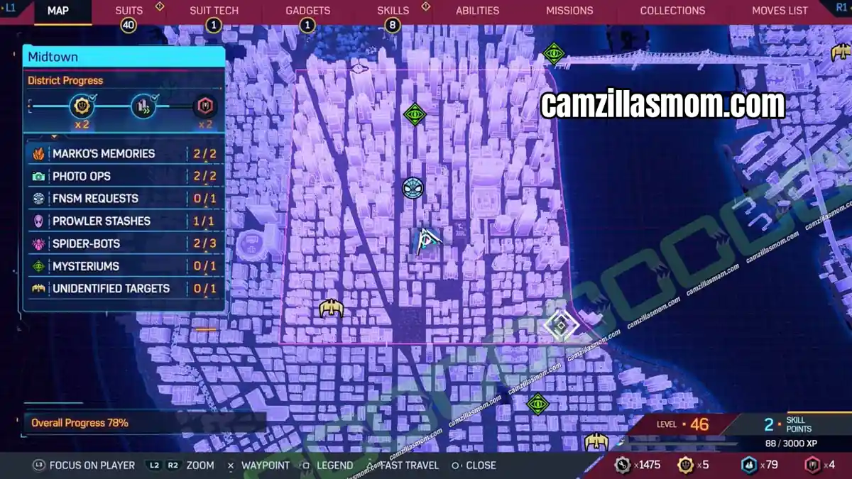 3-spider-bots-map-midtown-marvels-spider-man-2 › camzillasmom.com