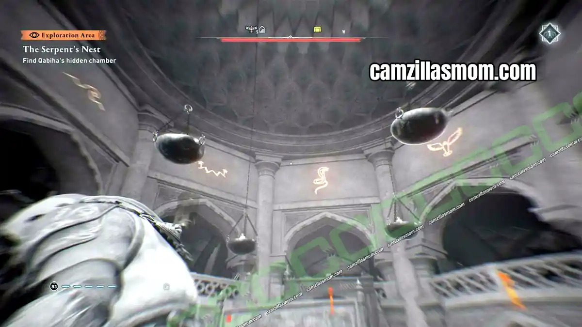 32-the-key-al-bahamut-head-of-the-order-investigation-assassins-creed-mirage Four empty bookstands and symbols in the library of Qabiha in Assassins Creed Mirage › camzillasmom.com