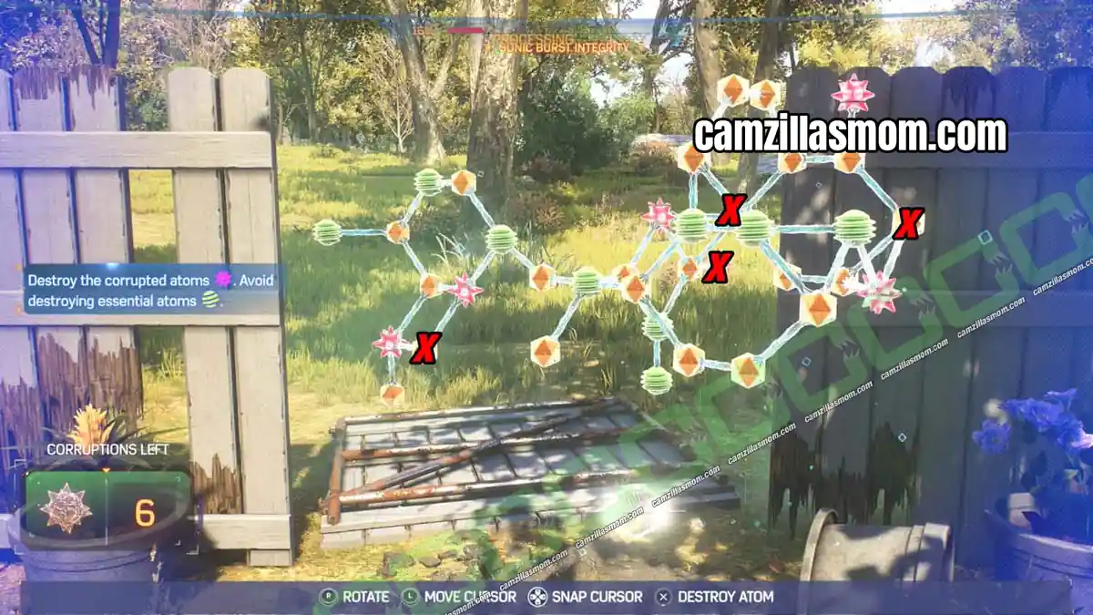 4-monster-in-queens-location-astoria-marvels-spider-man-2 Pink corruption puzzle solution with red X marks in Monster in Queens in Spider-Man 2 › camzillasmom.com