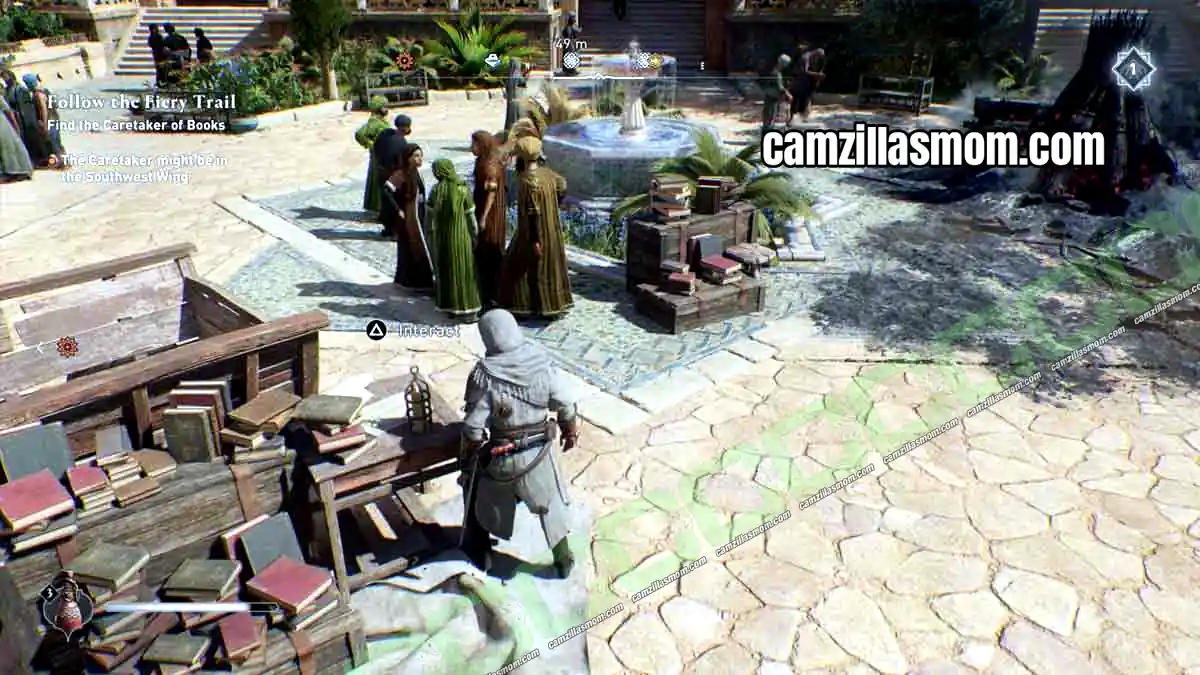 6-books-clue-al-zarik-the-book-burner-investigation-assassins-creed-mirage Note at the burnt books pile in the House of Wisdom courtyard in Assassins Creed Mirage › camzillasmom.com