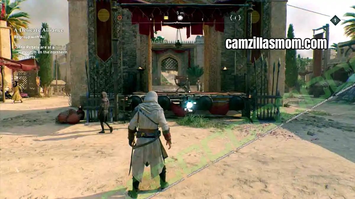 8-historical-site-harbiyah-collectibles-assassins-creed-mirage Greeks Bearing Gifts Historical Site orb on the throne in the Prince Palace courtyard in Harbiyah in Assassins Creed Mirage › camzillasmom.com