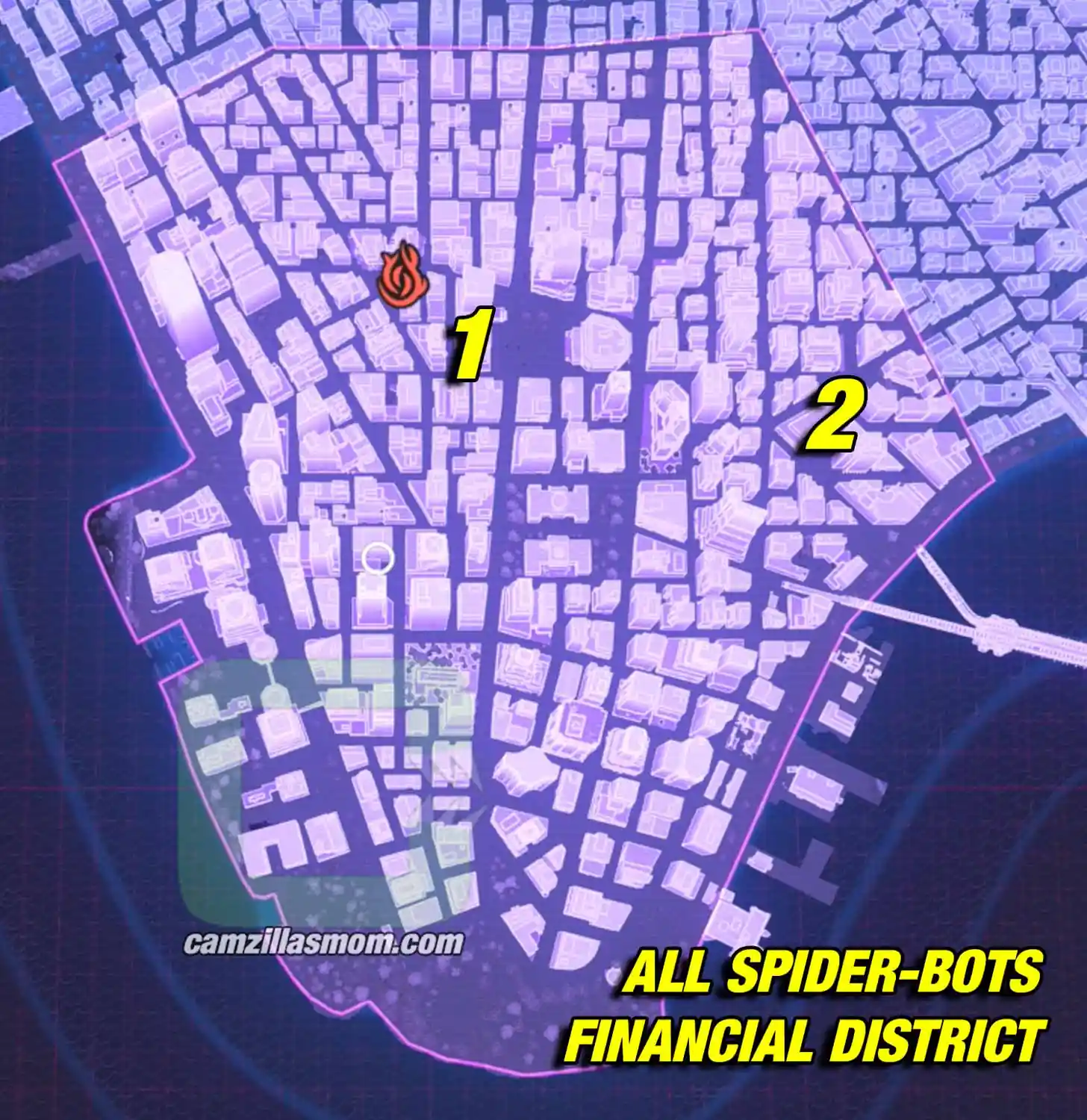 all-spider-bots-locations-financial-district-marvels-spider-man-2 › camzillasmom.com