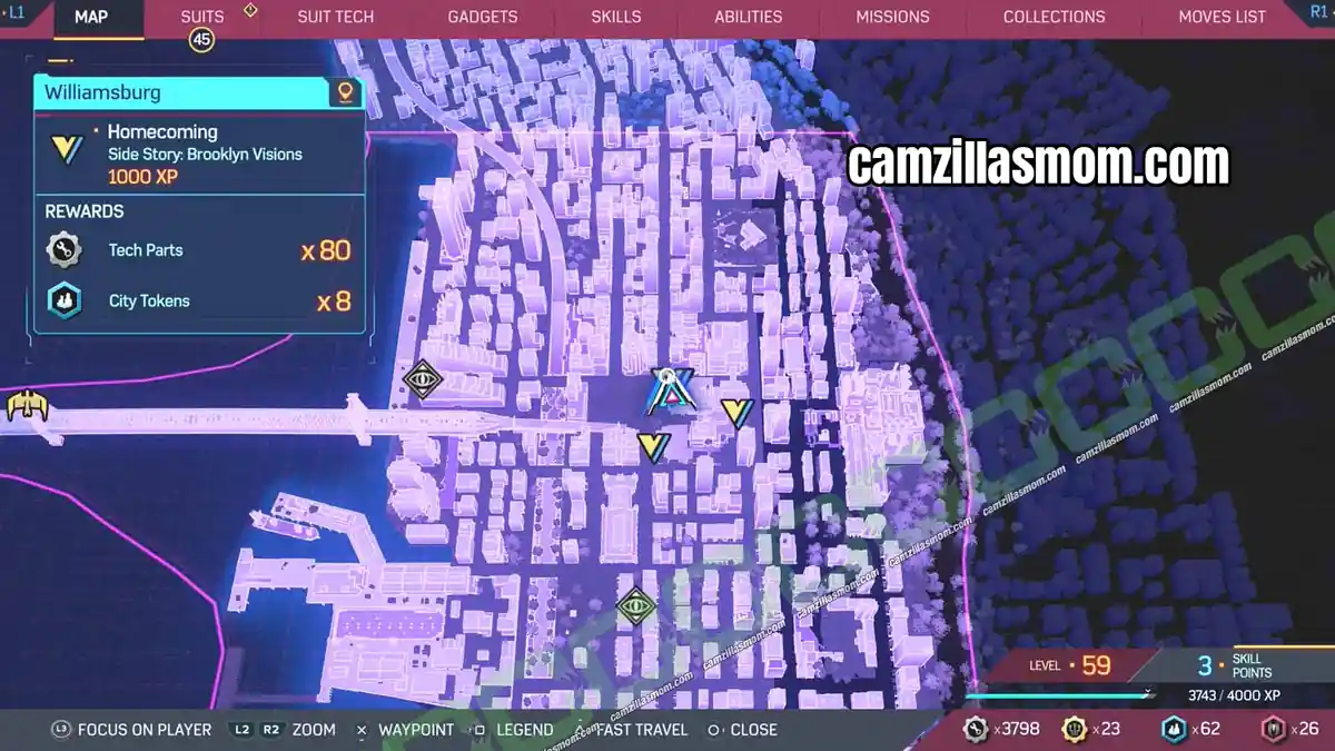 brooklyn-visions-2-map-williamsburgh-marvels-spider-man-2 Homecoming mission start on the Brooklyn Visions campus on the Williamsburg map in Spider-Man 2 › camzillasmom.com
