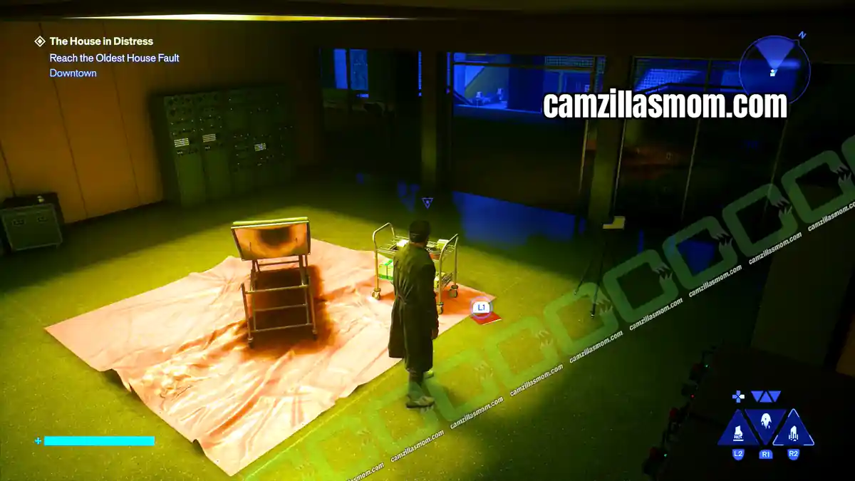 intake-summary-dr-darling-collectibles-control-resonant Intake Summary document on the floor next to the bed in the Interactions Lab examination room in Control Resonant