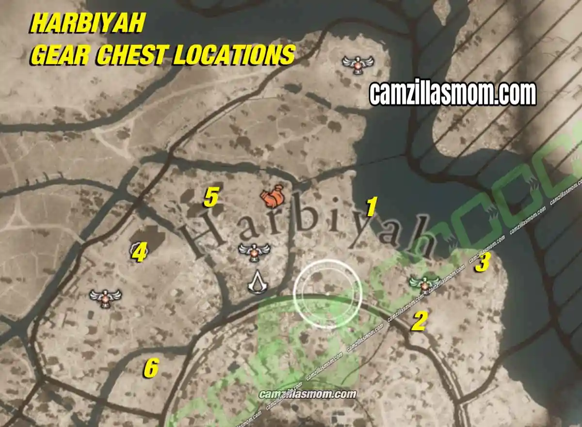overview-map-all-gear-chests-numbered-harbiyah-collectibles-assassins-creed-mirage Overview map of all 6 numbered Gear Chest locations in Harbiyah in Assassins Creed Mirage › camzillasmom.com