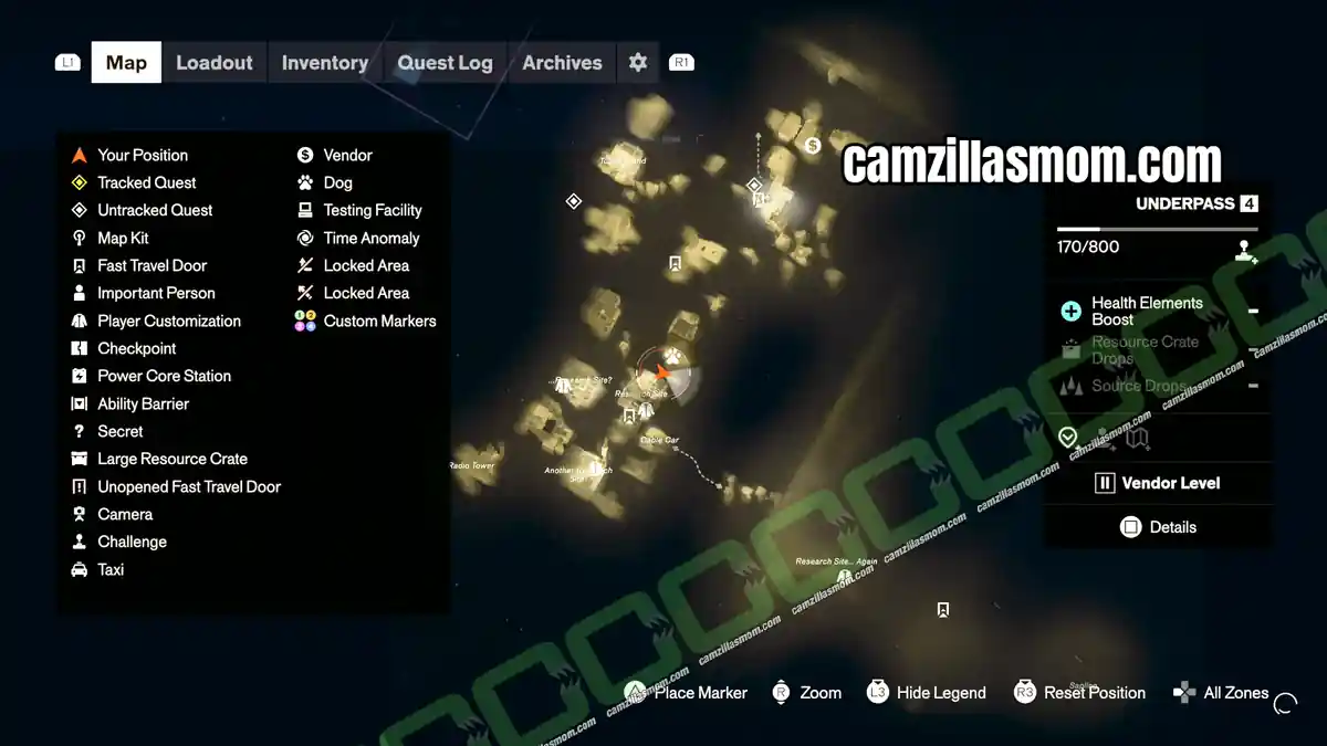 path-to-underpass-dog-map-collectibles-control-resonant