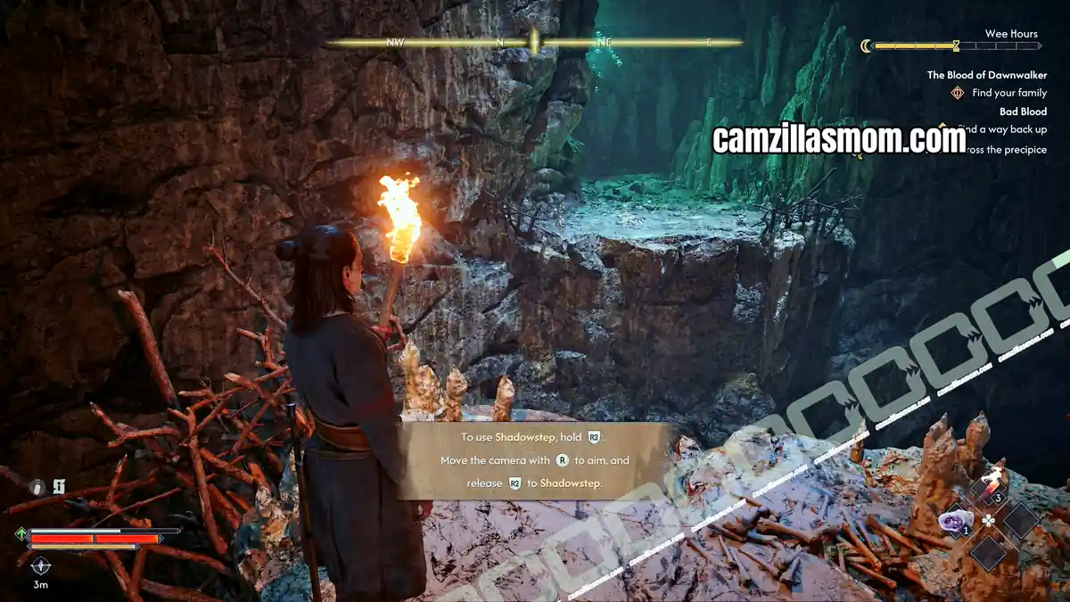 shadowstep-find-a-way-back-up-bad-blood-the-blood-of-dawnwalker Using Shadowstep to cross the abyss at the end of the narrow ledge › camzillasmom.com