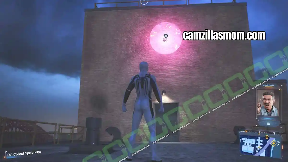 spider-bot-3-location-astoria-marvels-spider-man-2 Classic Spider-Bot on a rooftop in the south of the Astoria island in Spider-Man 2 › camzillasmom.com