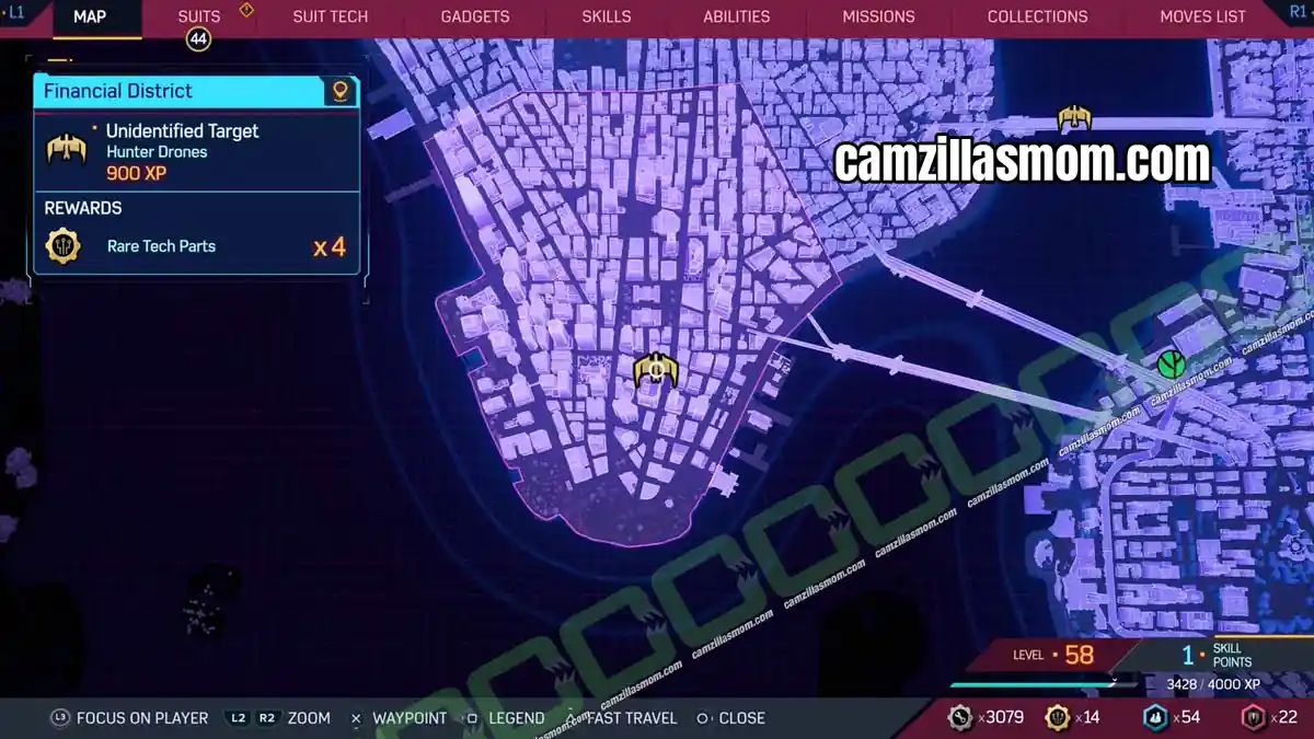 unidentified-target-location-financial-district-marvels-spider-man-2 Metal birds circling a tall building for the Unidentified Target in the Financial District in Spider-Man 2 › camzillasmom.com