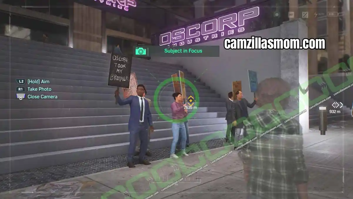 we-havent-forgotten-location-midtown-marvels-spider-man-2 Protesters in front of the Oscorp building for a Midtown Photo Op in Spider-Man 2 › camzillasmom.com