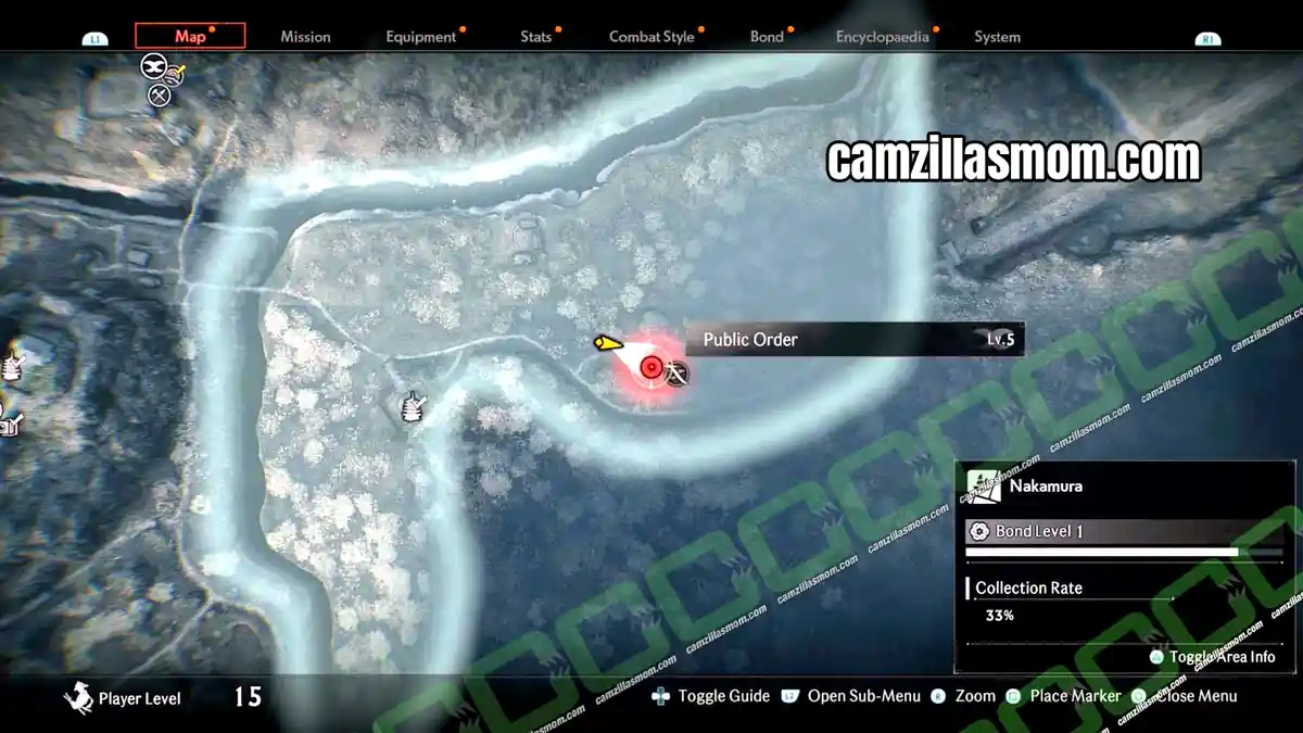 public-order-map-nakamura-region-rise-of-the-ronin Nakamura Veiled Edge Banner on the village tower in the east on the Rise of the Ronin map › camzillasmom.com